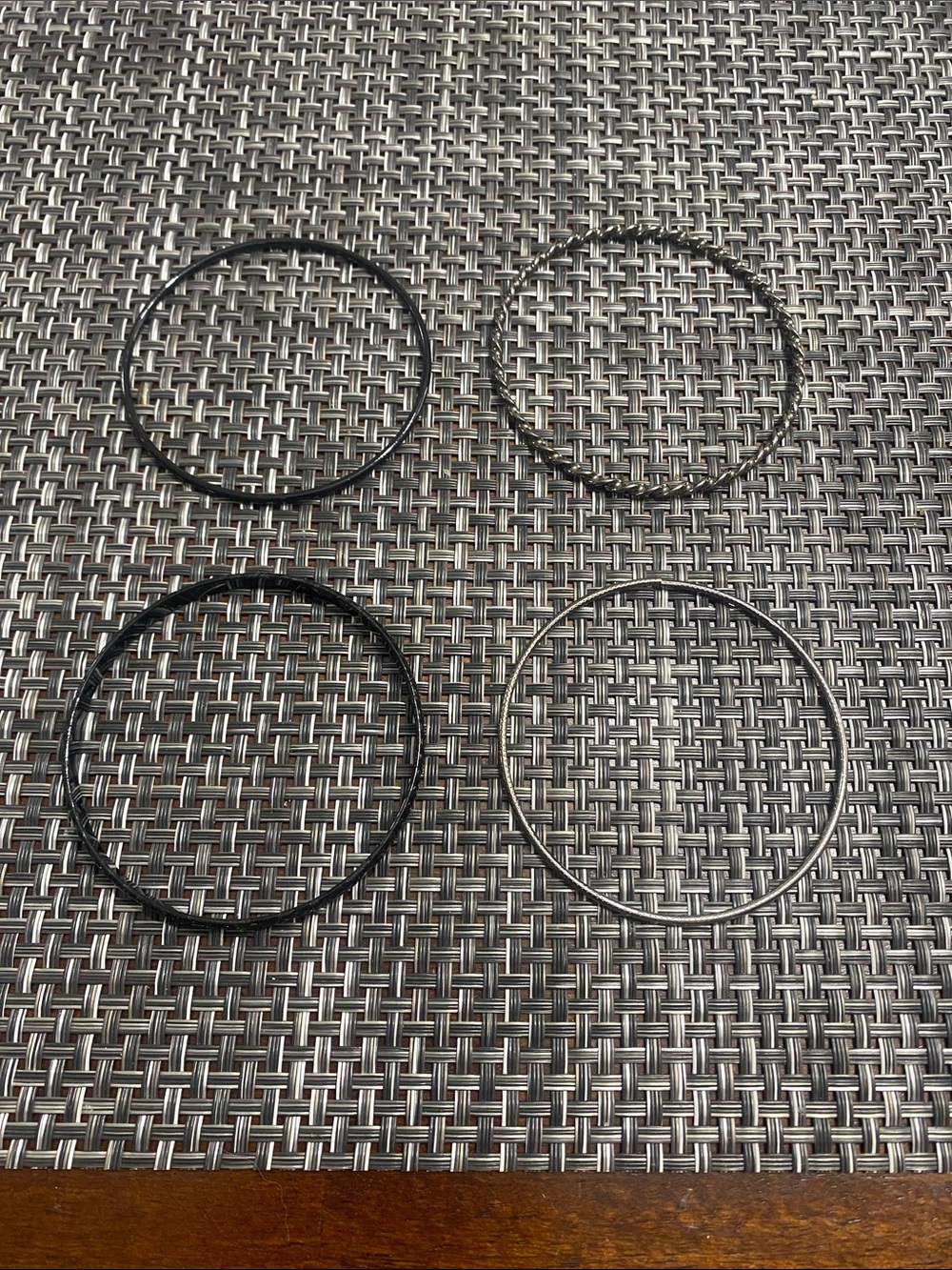 Minimalist Black and Silver Bangle Set - Women Accessories